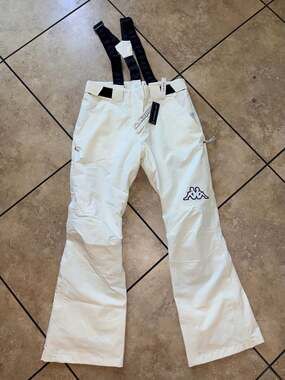 Kappa US Ski Team 6Cento 665C Slim Fit Ski Pants White Women's Medium